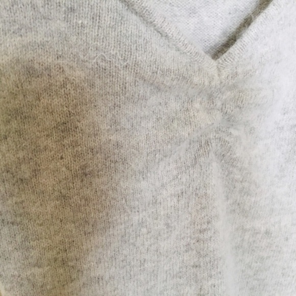 SPIGA V Cut Sleeveless Knit/Sweater Vest With Ruched Detailing Grey Size Small - Picture 4 of 6